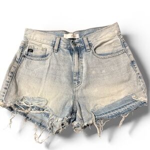 KanCan Distressed Blue Denim Shorts